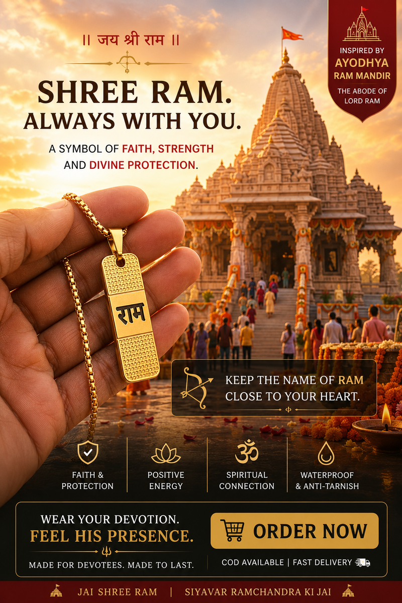 Shree Ram Pendant – A Symbol of Faith & Dharma